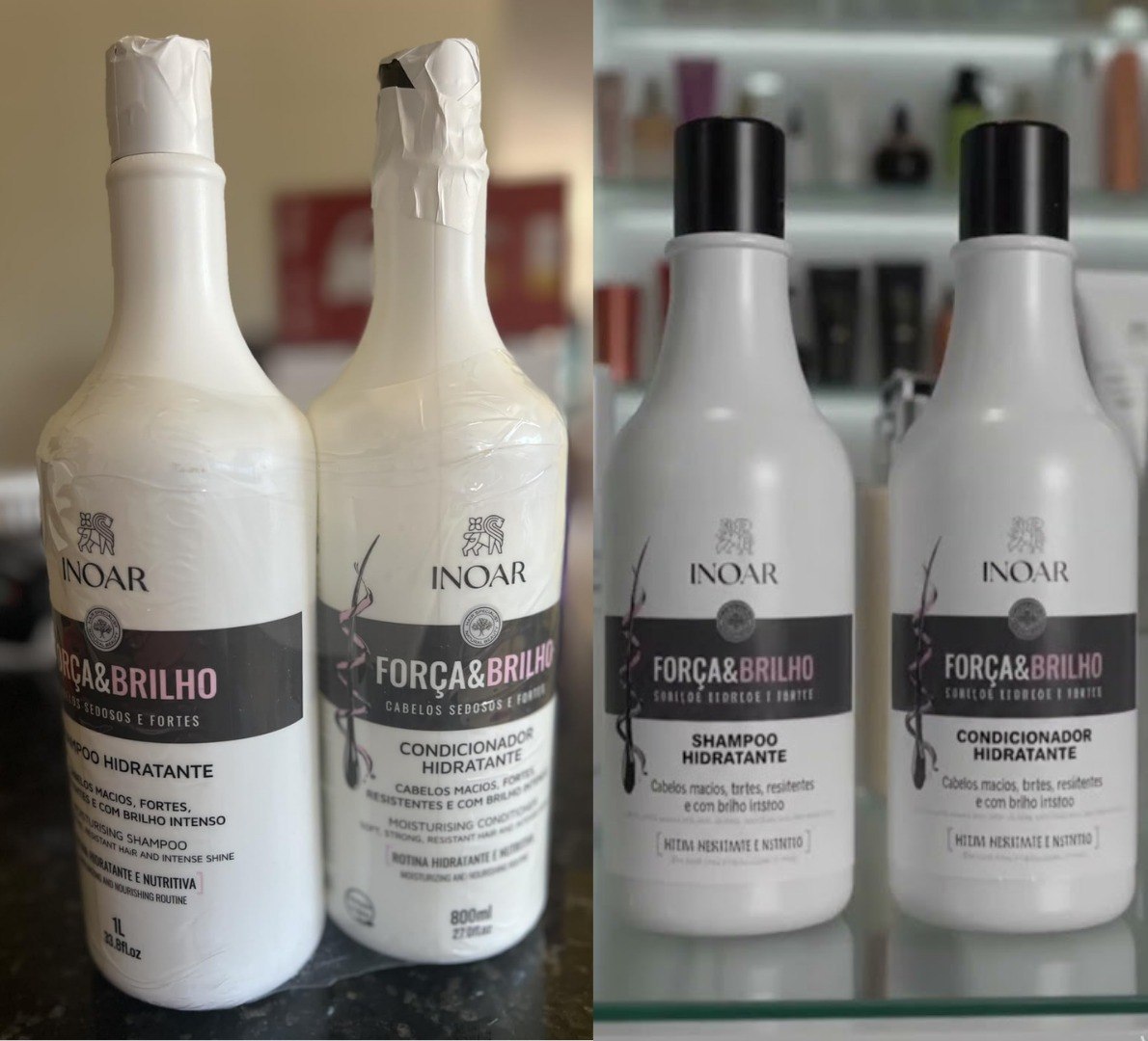 🧴 Kit Shampoo 1L E Cond 800ml Inoar Força & Brilho