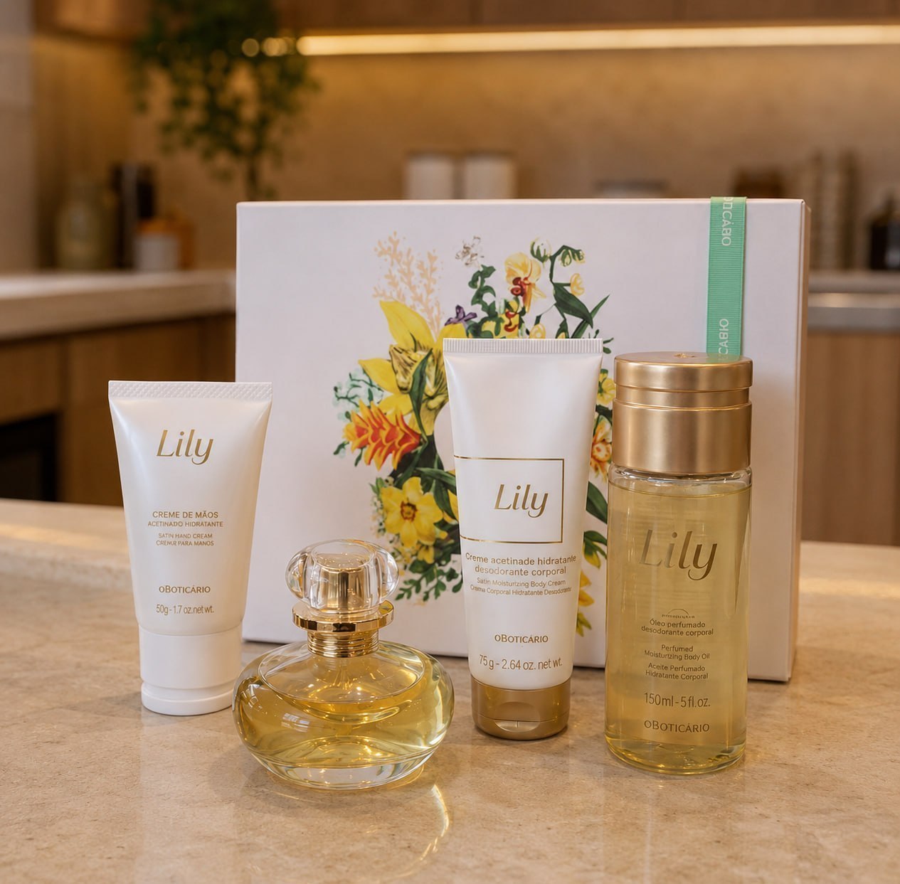 💨 O Boticário Lily Kit Presente (4 Itens)