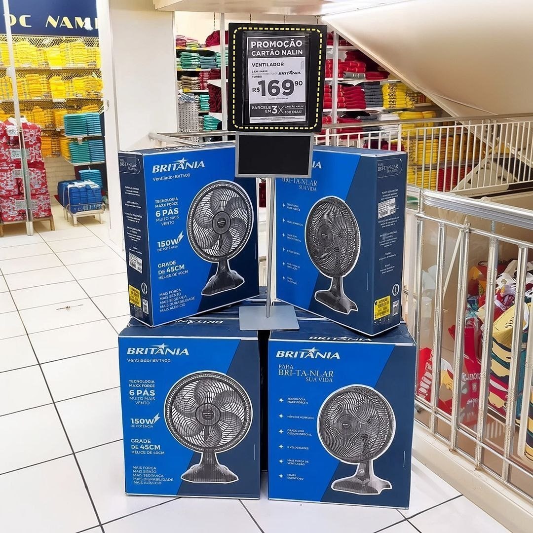 ✅ Ventilador Bvt400 Maxx Force 2 Em 1 150w Preto Britânia 127V