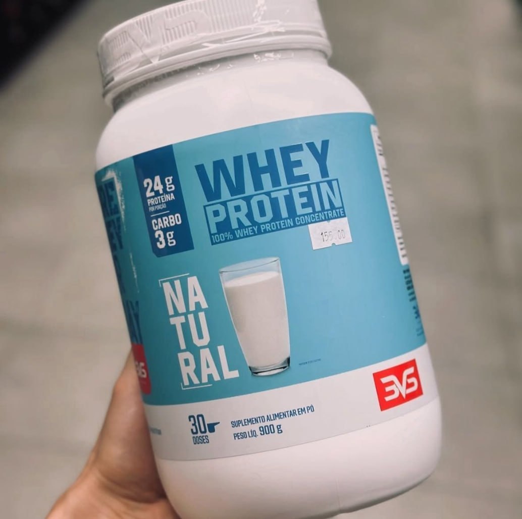 💪 100% Whey Protein Concentrado 900g Sabor Natural 3VS Nutrition