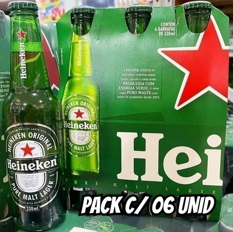 🍺 Heineken Ultimate Cerveja Lager Puro Malte Long Neck 330ml - 6 Unidades