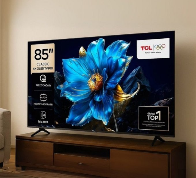 📺 Smart Tv Tcl 85 Polegadas Qled 4k P7k Wifi Bluetooth Google