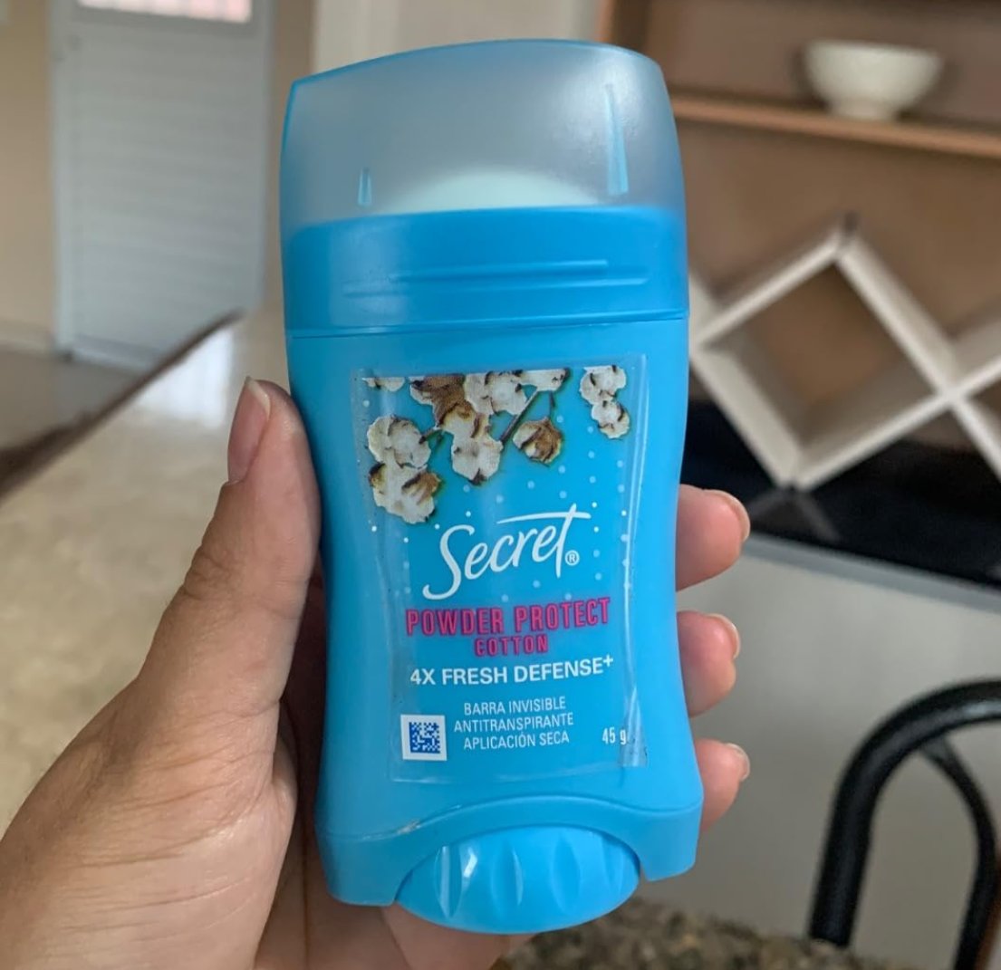 ✅ Desodorante Antitranspirante Secret em Gel Invisible Powder Protect Cotton 45g