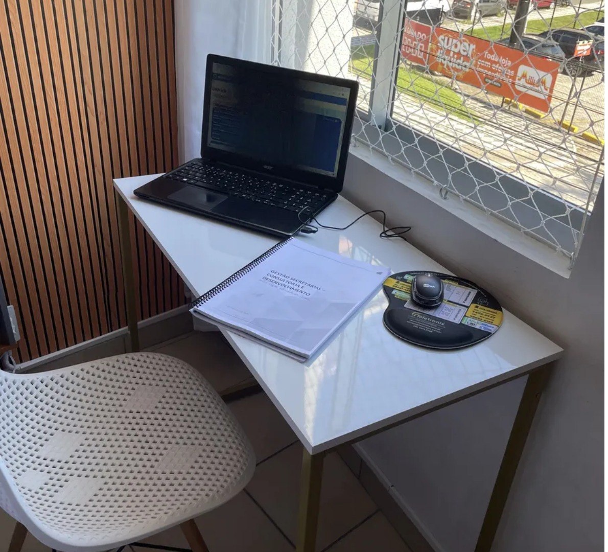 ✅ Escrivaninha Industrial Aço Mdf (Em cores)