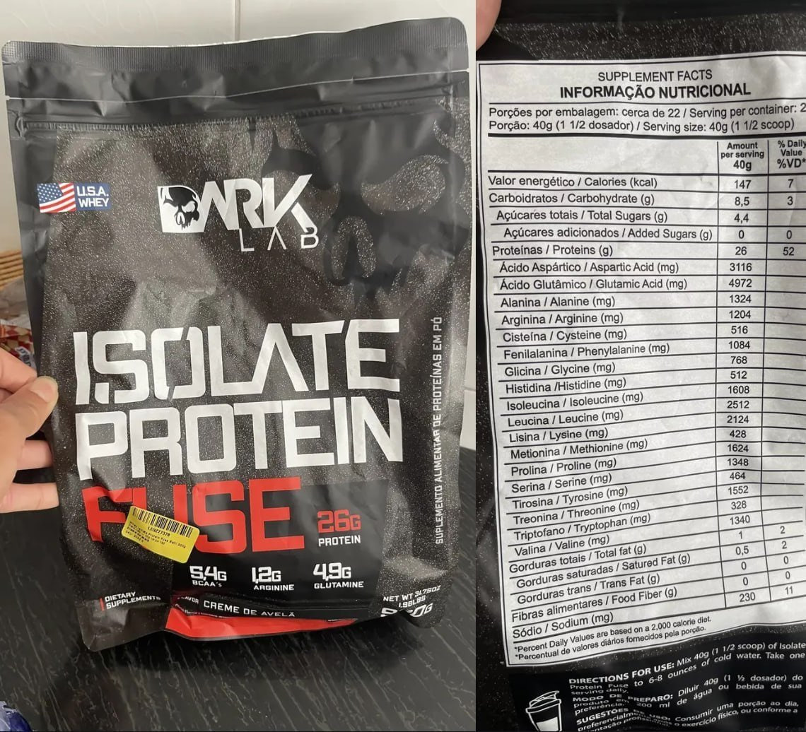 💪 Whey Isolate Protein Fuse 900g Dark Lab