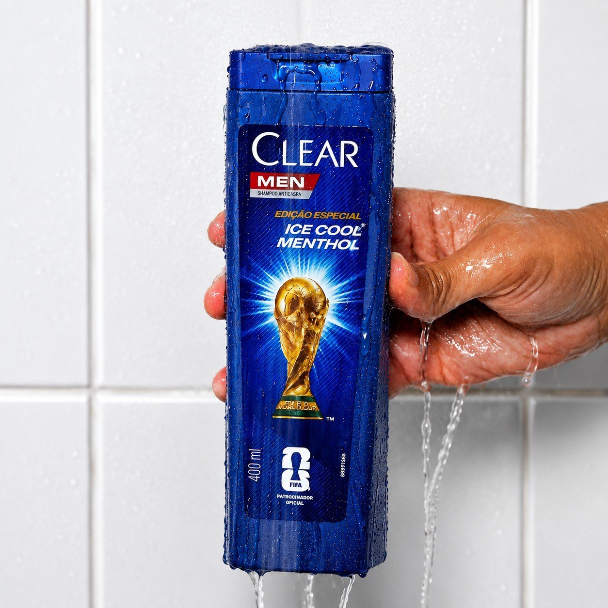🫧 Shampoo Clear Men Anticaspa Ice Cool Menthol, 400Ml