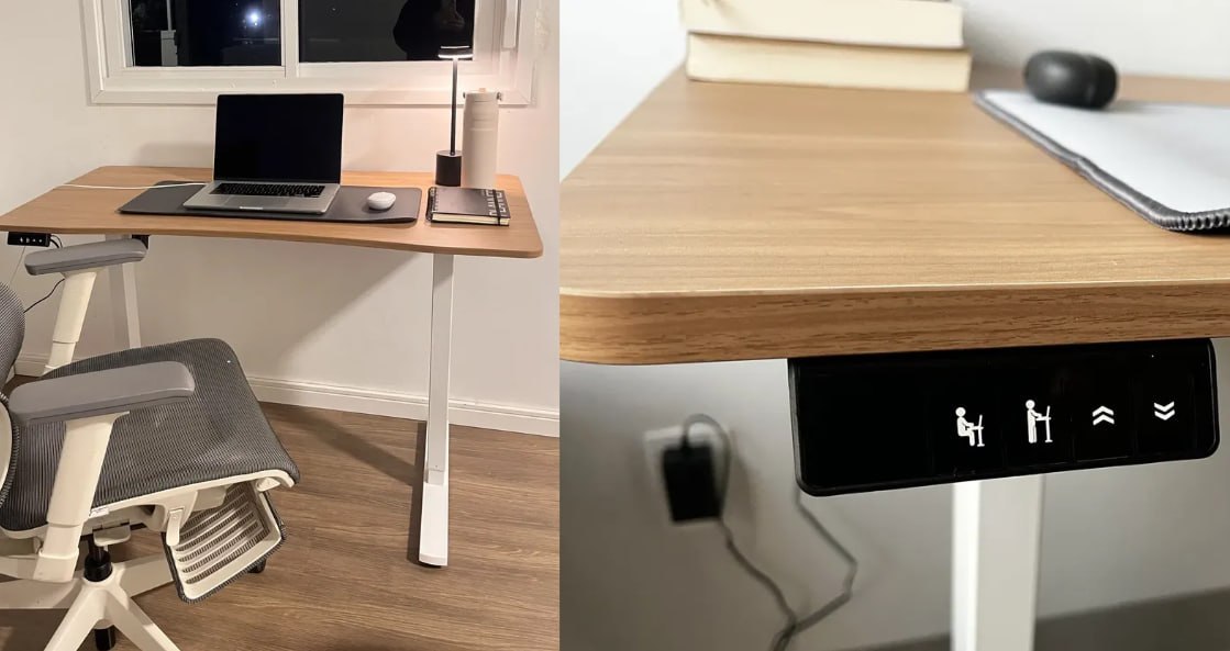 ✅ Mesa Office Zinnia Astera 120x118x60cm com Regulagem