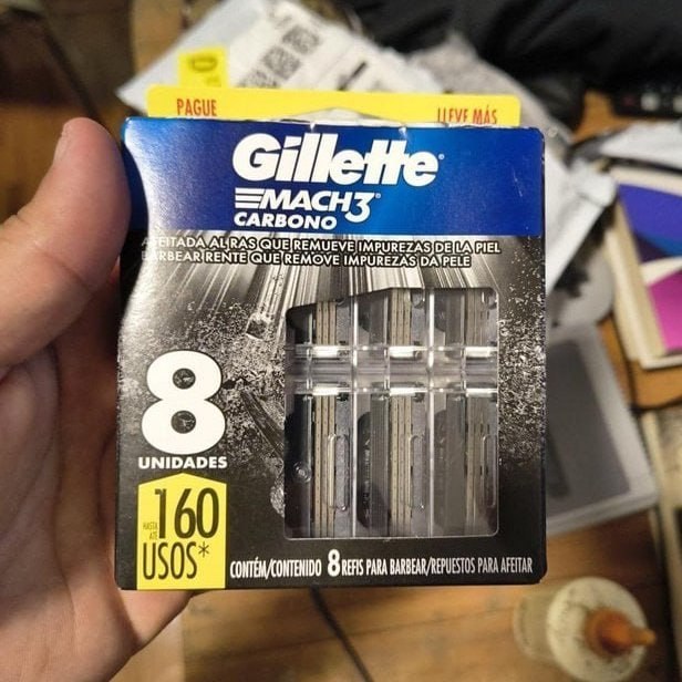 🪒 Carga p/ Aparelho de Barbear Gillette Mach3, 8 Unidades