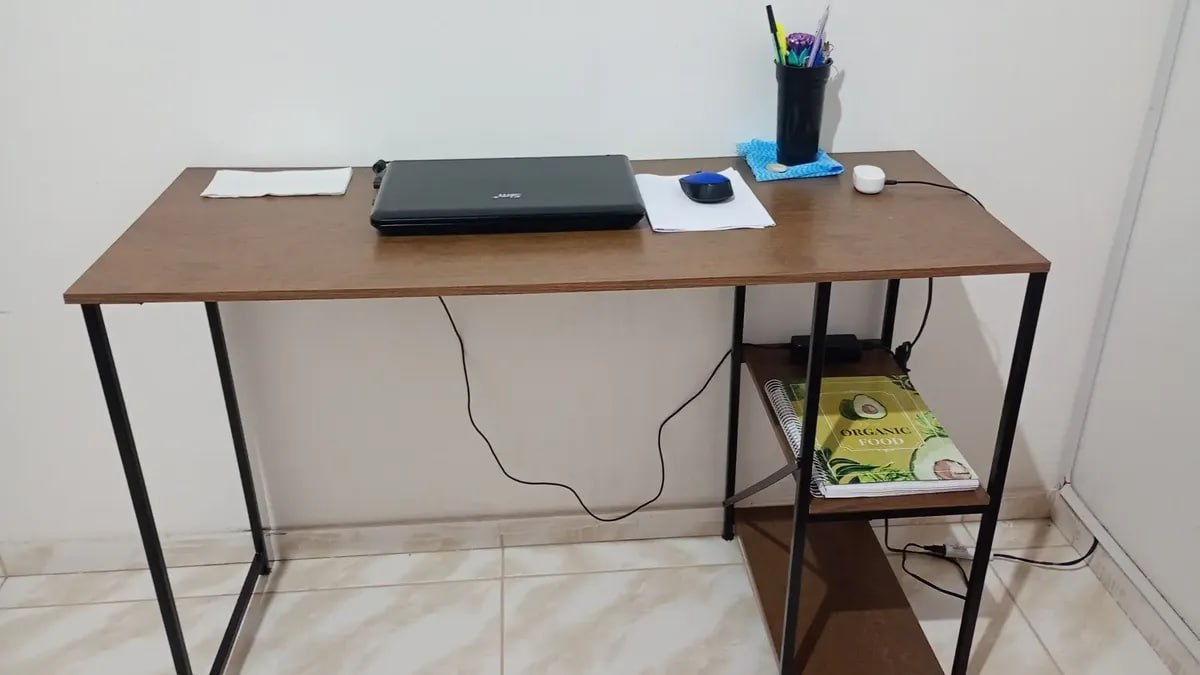 ✅ Mesa Escrivaninha Estilo Industrial 1,10m