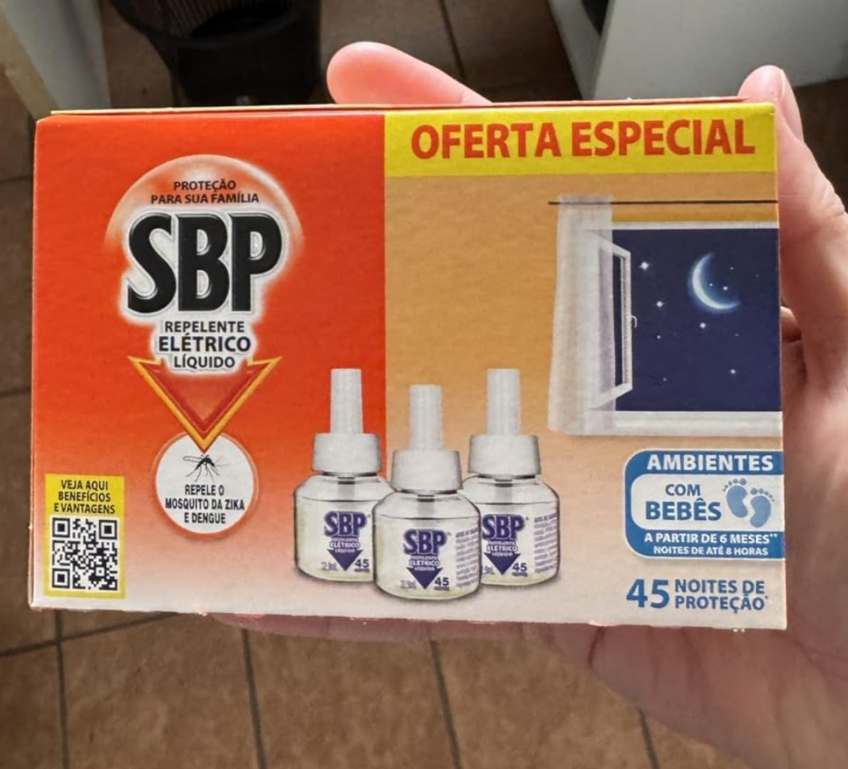 🦟 Repelente Líquido Elétrico SBP Refil - Caixa com 3 Unidades