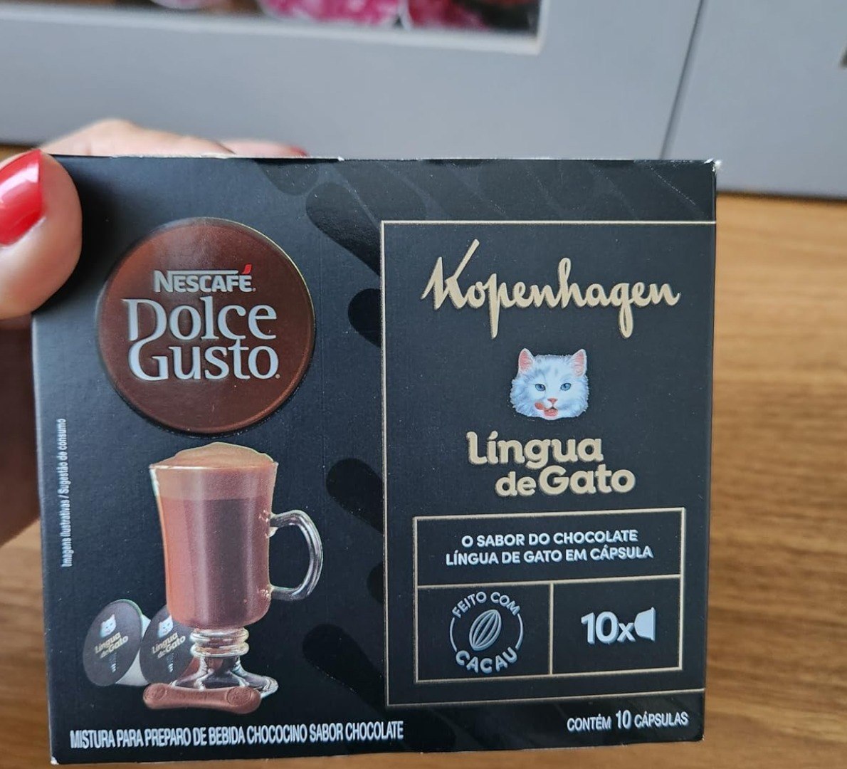 ☕️ Achocolatado em Cápsula Nescafé-Kopenhagen Língua de Gato- 10 cápsulas