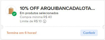 🎟 cupom: ARQUIBANCADALOTADA