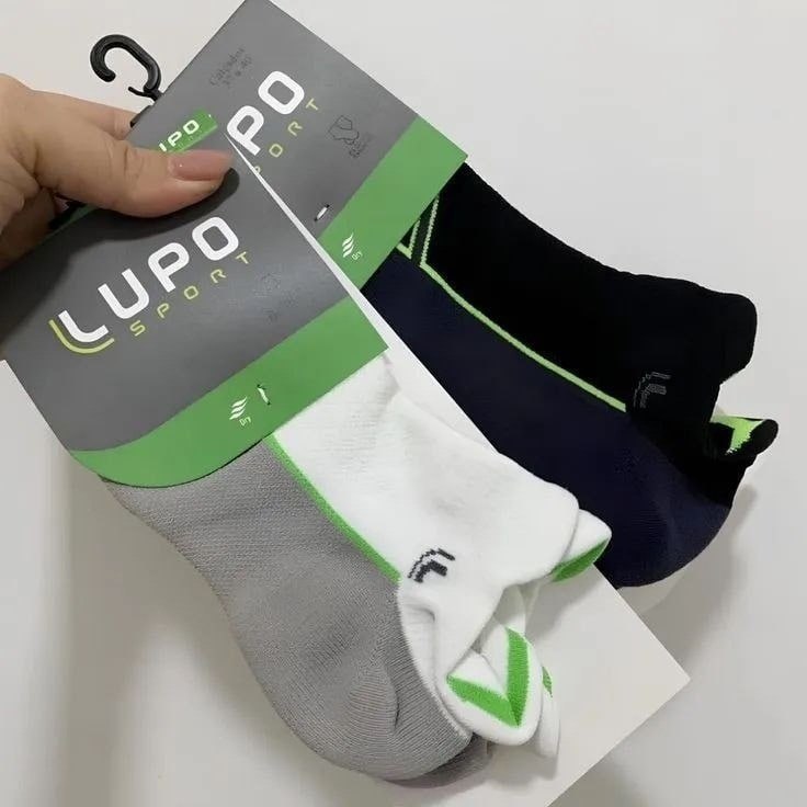 🧦 Kit com 2 Pares de Meias Lupo Dry Sport