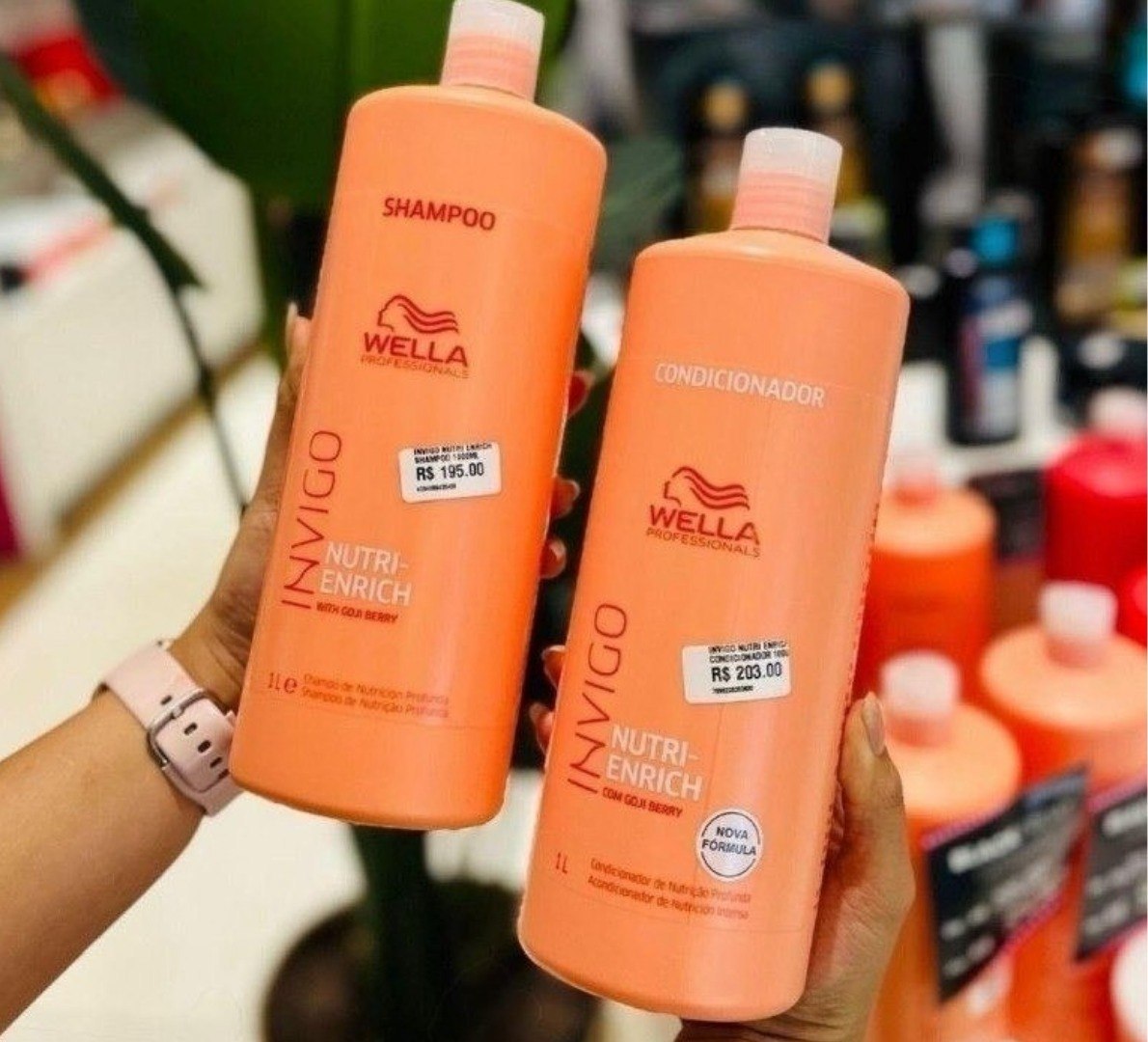 ✅ Kit Wella Pro Invigo Enrich Shampoo 1L + Condicionador 1L