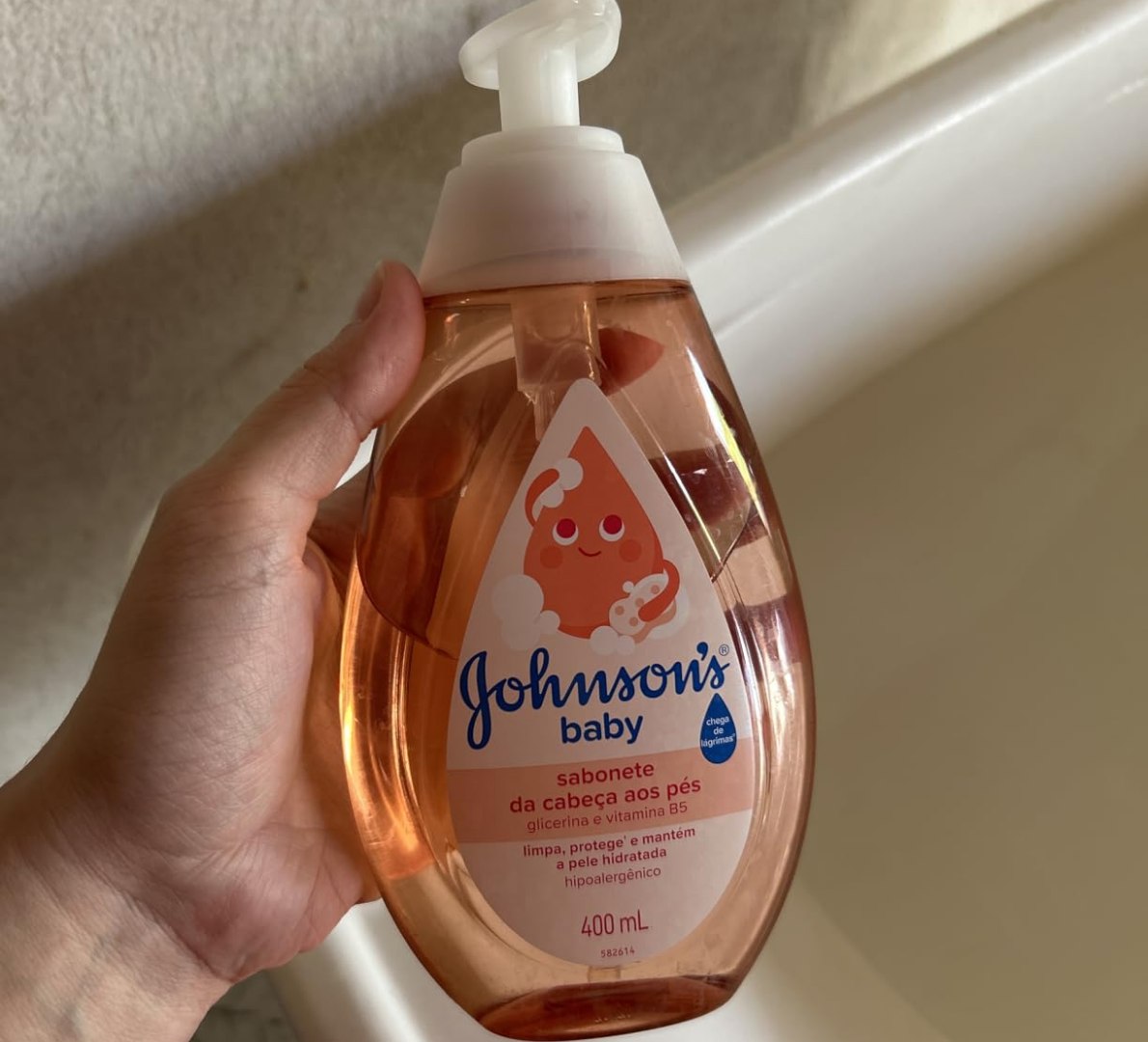 🫧 Johnson's Baby Sabonete Líquido Glicerina Da Cabeça Aos Pés 400ml