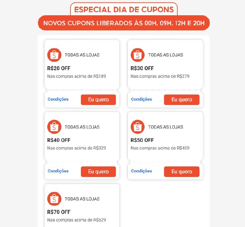 🚨 SHOPEE RENOVOU AS CUPONZADA