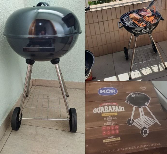 🥩 Churrasqueira Mor Esmaltada A Bafo Guarapari 46cm