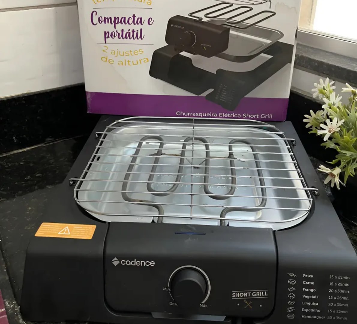 ✅ Churrasqueira Grill Eletrica Cadence Short, 220V