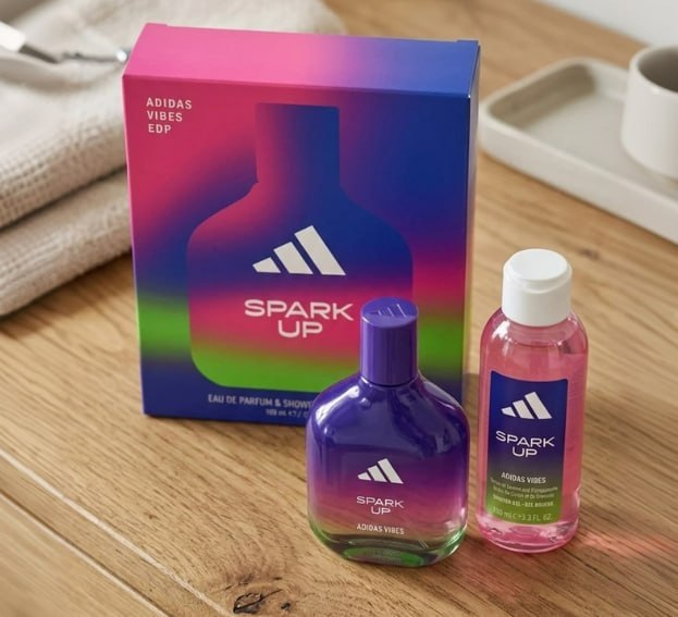 ✅ Adidas Vibes Spark Up Kit Coffret Eau De Pafum Shower Gel
