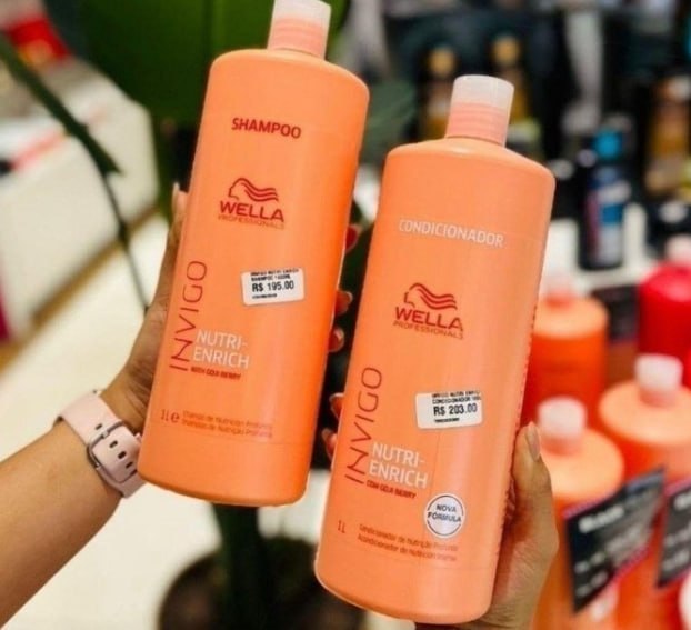 ✅ Kit Wella Pro Invigo Enrich: Shampoo 1L + Condicionador 1L