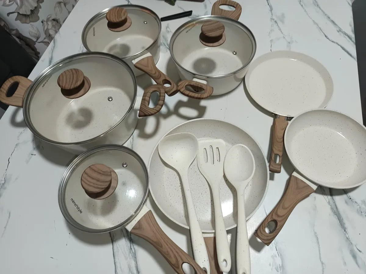 🍳 Conjunto de Panelas Com 10 Peças Cook Marmol Mimo Style