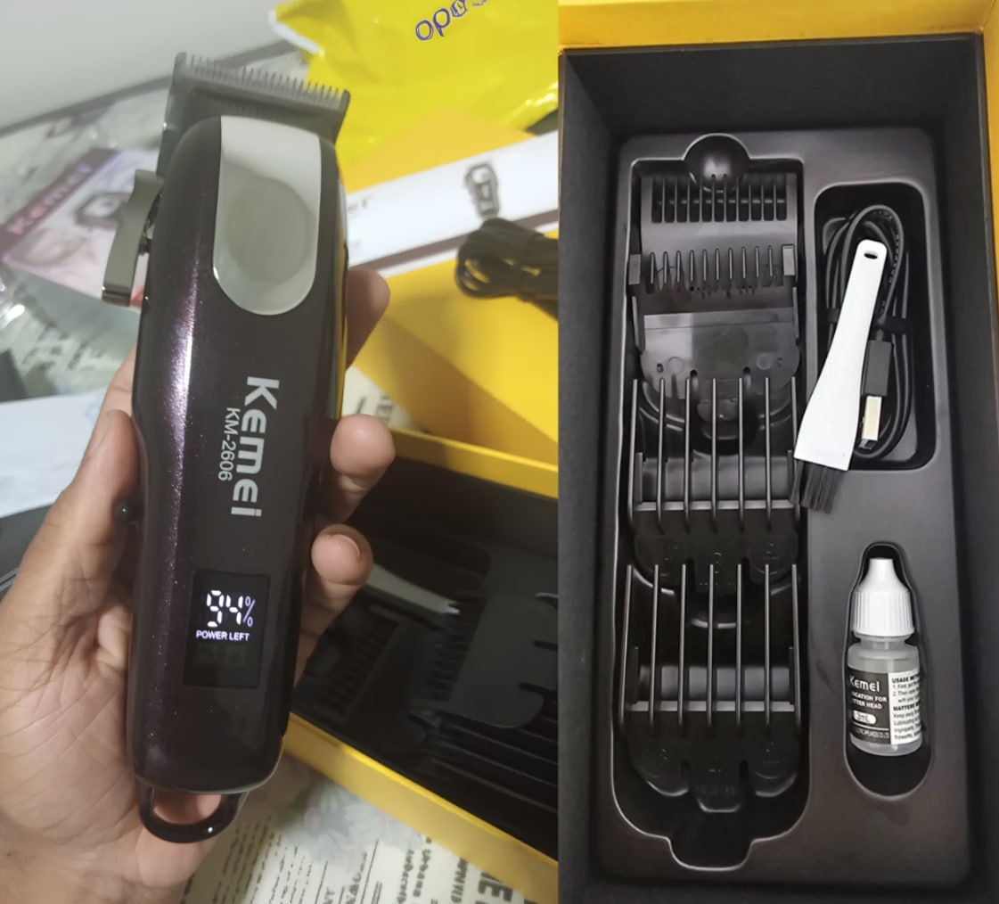 🪒 Máquina Profissional Para Cabelos Sem Fio - Kemei Km-2606
