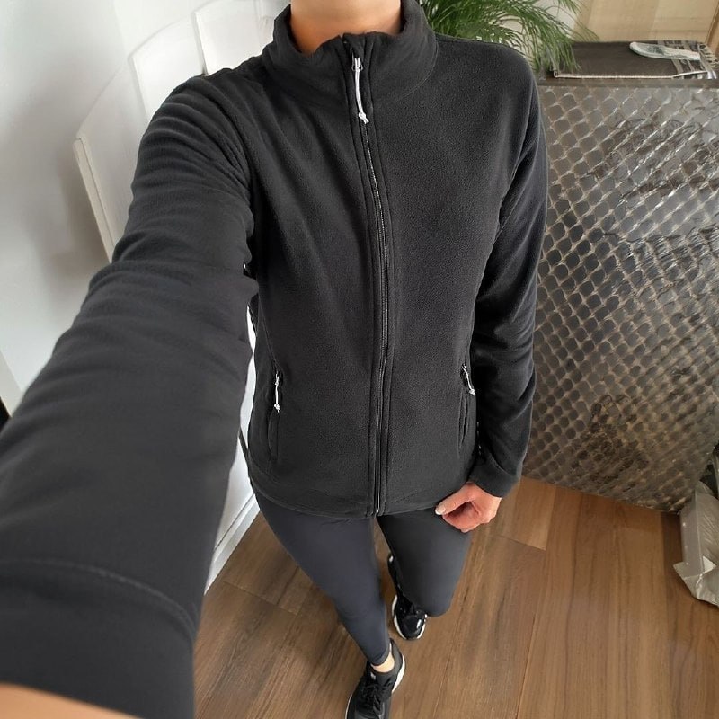 🧥 Blusa Fleece Feminina Com Ziper