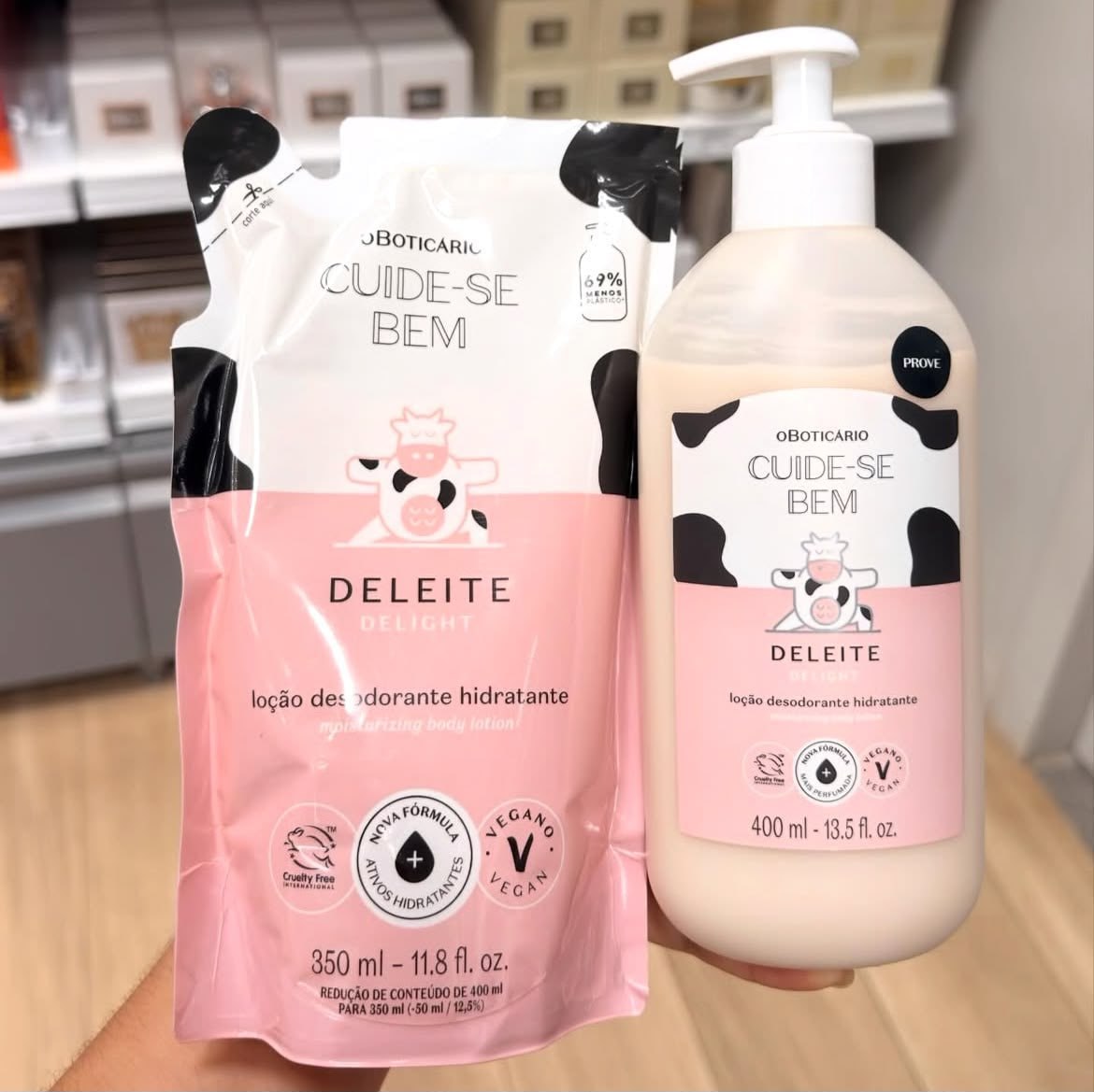 🧴 Combo Cuide-se Bem Deleite: Loção Corporal 400ml + Refil 350ml