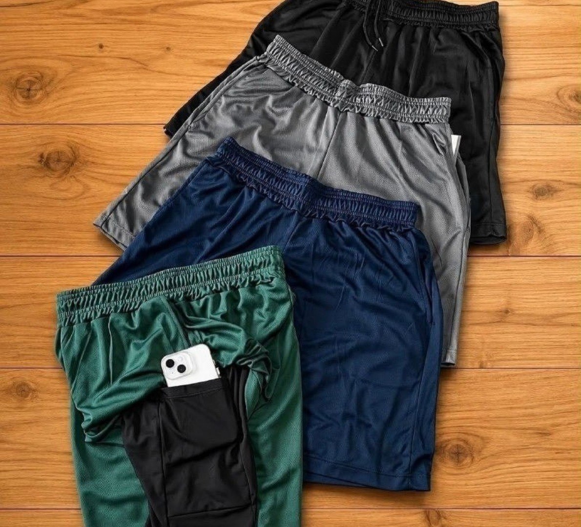 🩳 Kit 4 Shorts 2 Em 1 Duplo Dryfit-Compressão Térmic