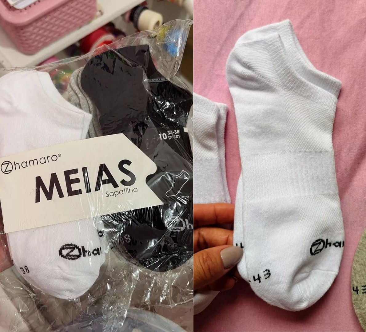 🧦 Kit 10 Pares Meias Zhamaro Soquete