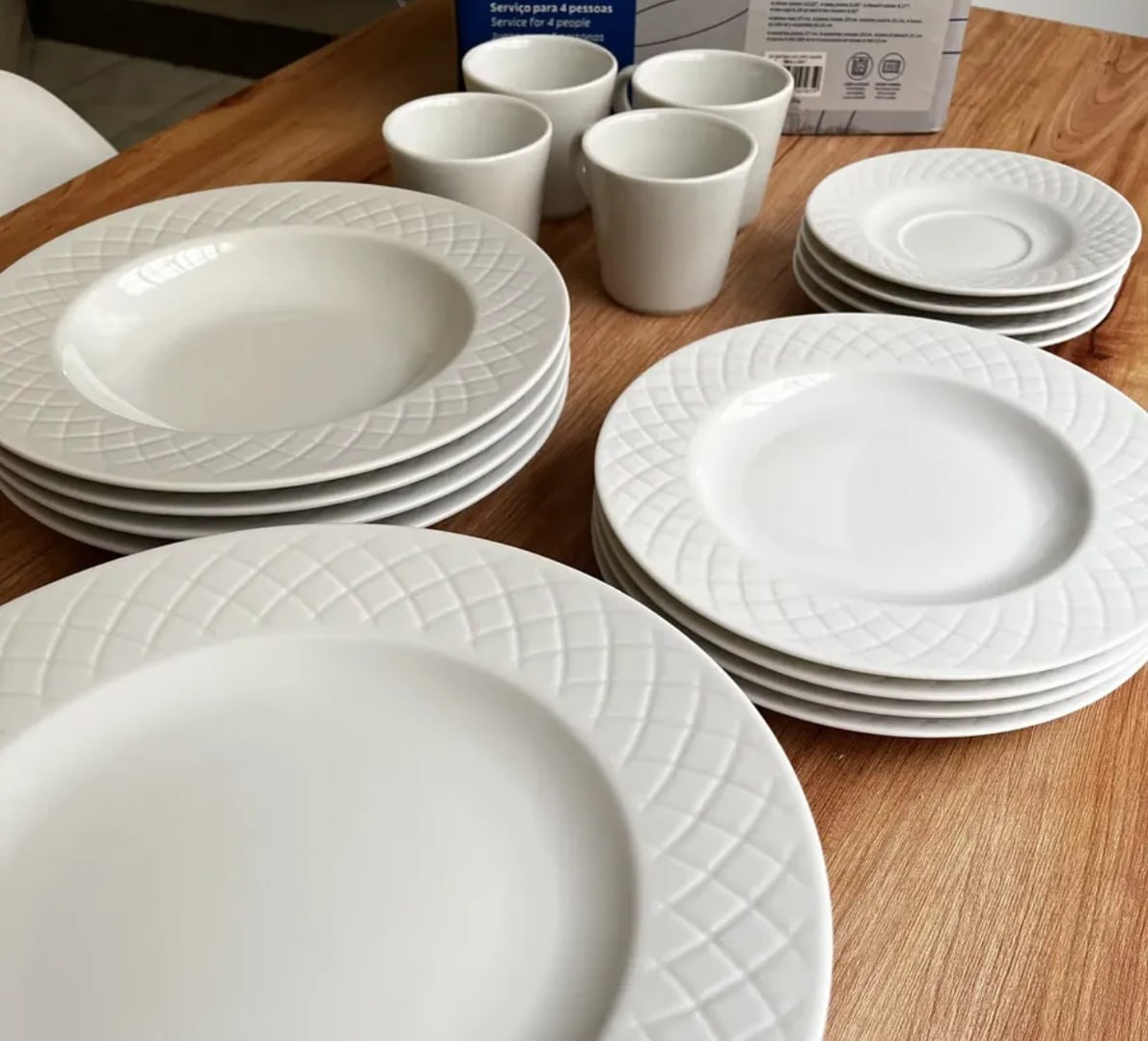 ✅ Aparelho de Jantar Tramontina Ingrid em Porcelana 20 Peças