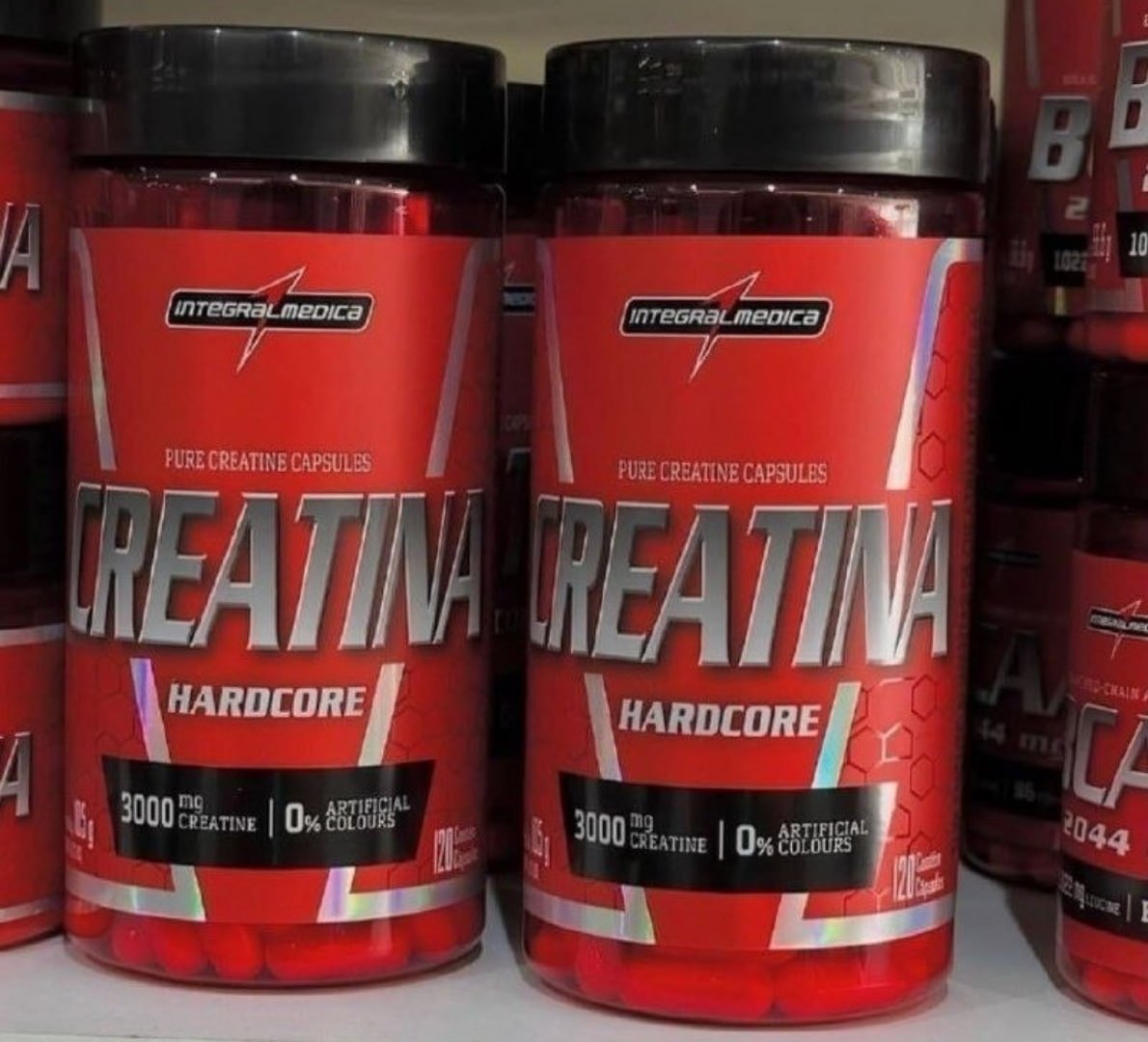 💊 Creatina Hardcore - 100% Pura e Monohidratada - 120 Caps Integralmedica