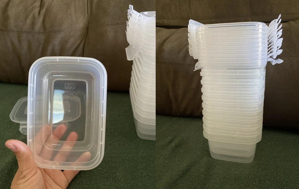 ✅ Kit 10 Potes 750ml Herméticos Travas Marmita Reutilizável Transparente