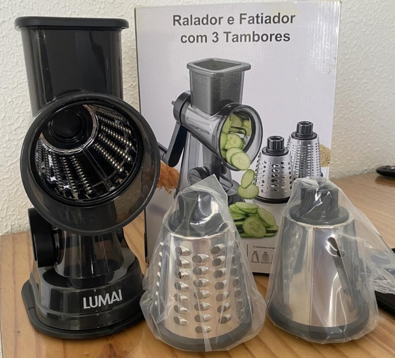 š
Cortador de Legumes e Ralador Premium-Fatiador, Triturador em inox.