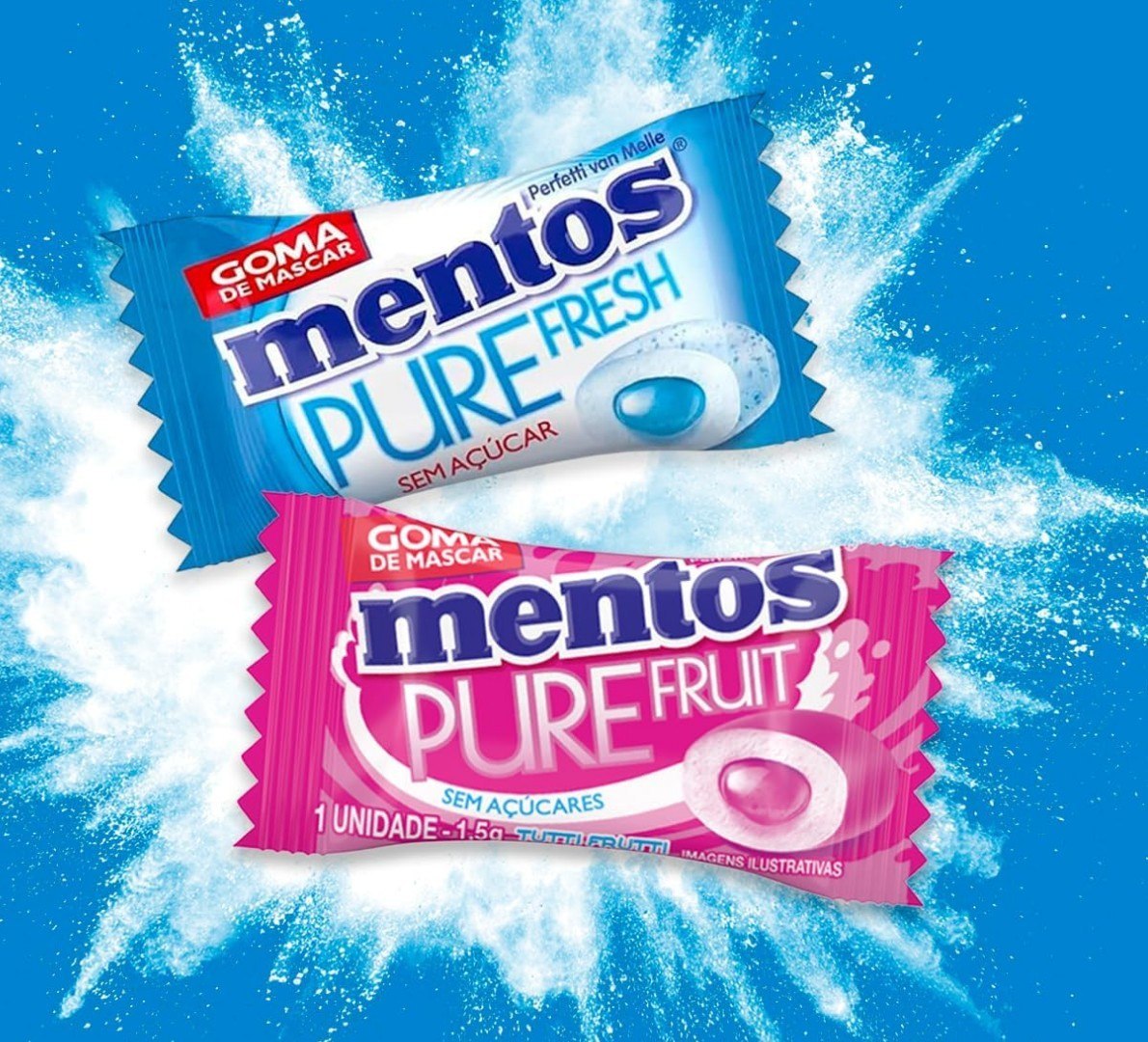 🍬 Gomas de Mascar Mentos - 60 Unidades