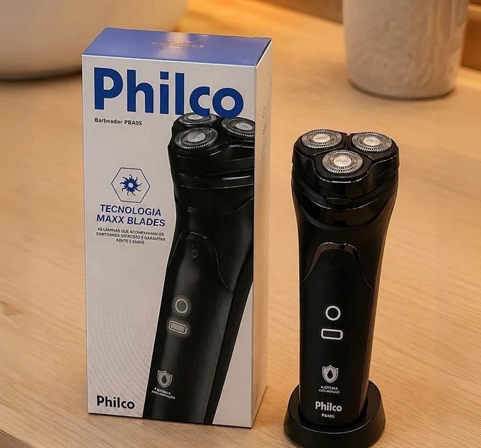 ✅ Barbeador Elétrico Pba08 À Prova Dágua Bivolt Philco
