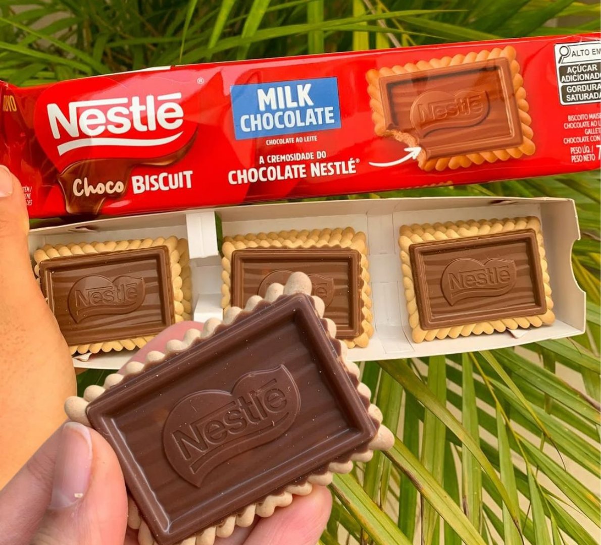 🍪 Biscoito com Chocolate Chocobiscuit Nestlé Ao Leite 78g