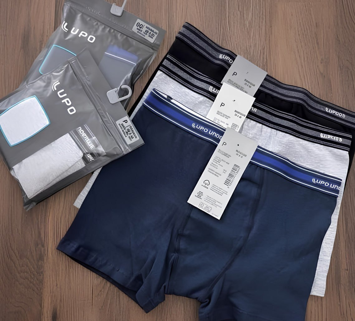 🩲 Kit 4 Cuecas Boxer Lupo Algodão (G ou GG)