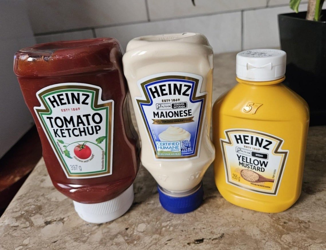 ✅ Heinz Pack Hamburguer Ketchup 397g + Maionese 215g + Mostarda 255g