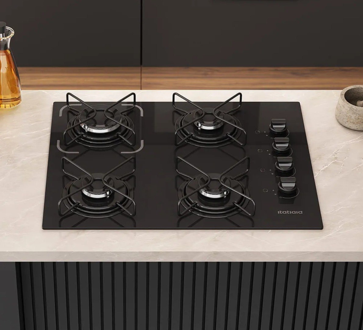 👩🍳 Fogão Cooktop 4 Bocas Bivolt Itatiaia
