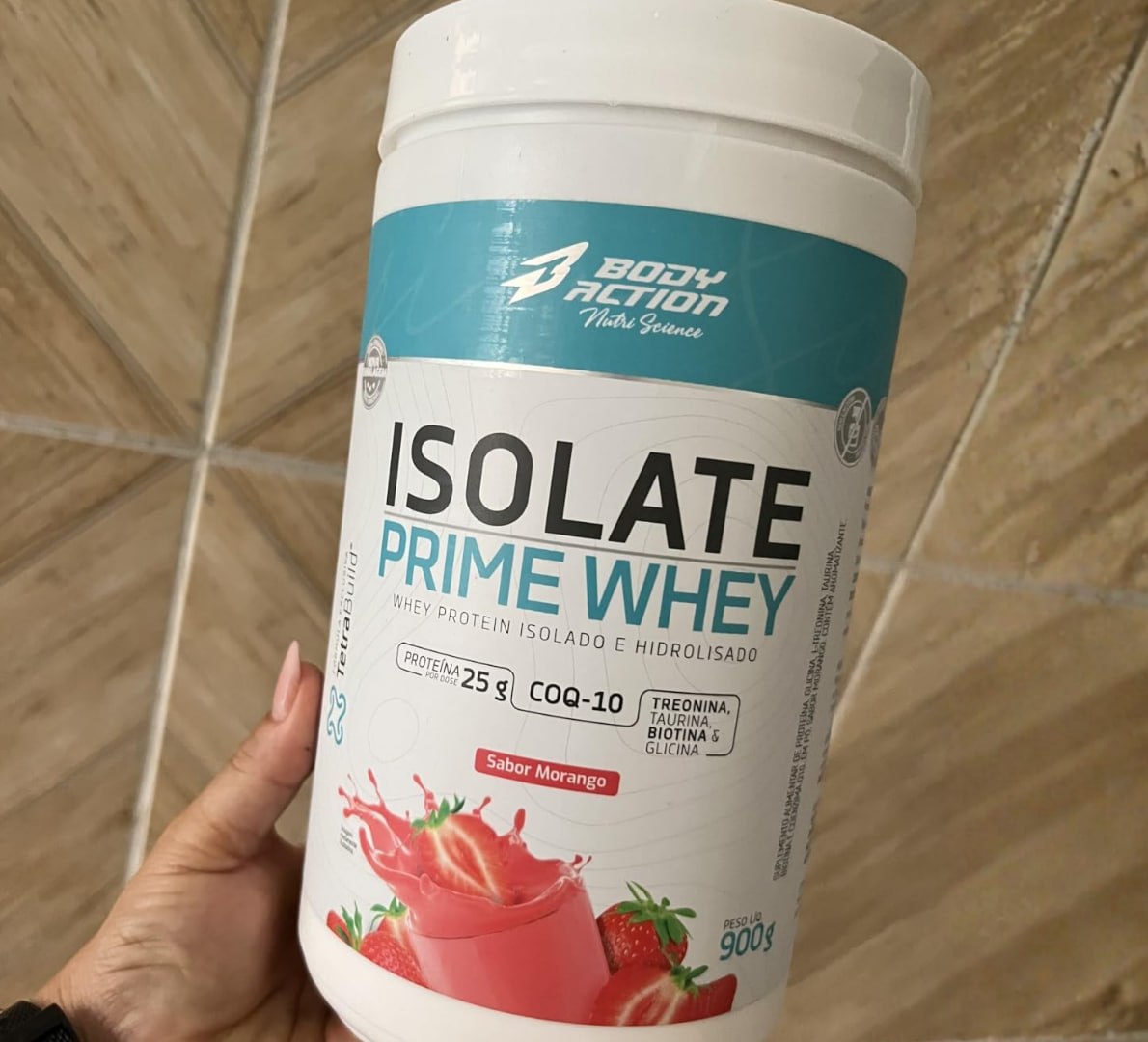 💪 Isolate Prime Whey 900g Morango Bodyaction
