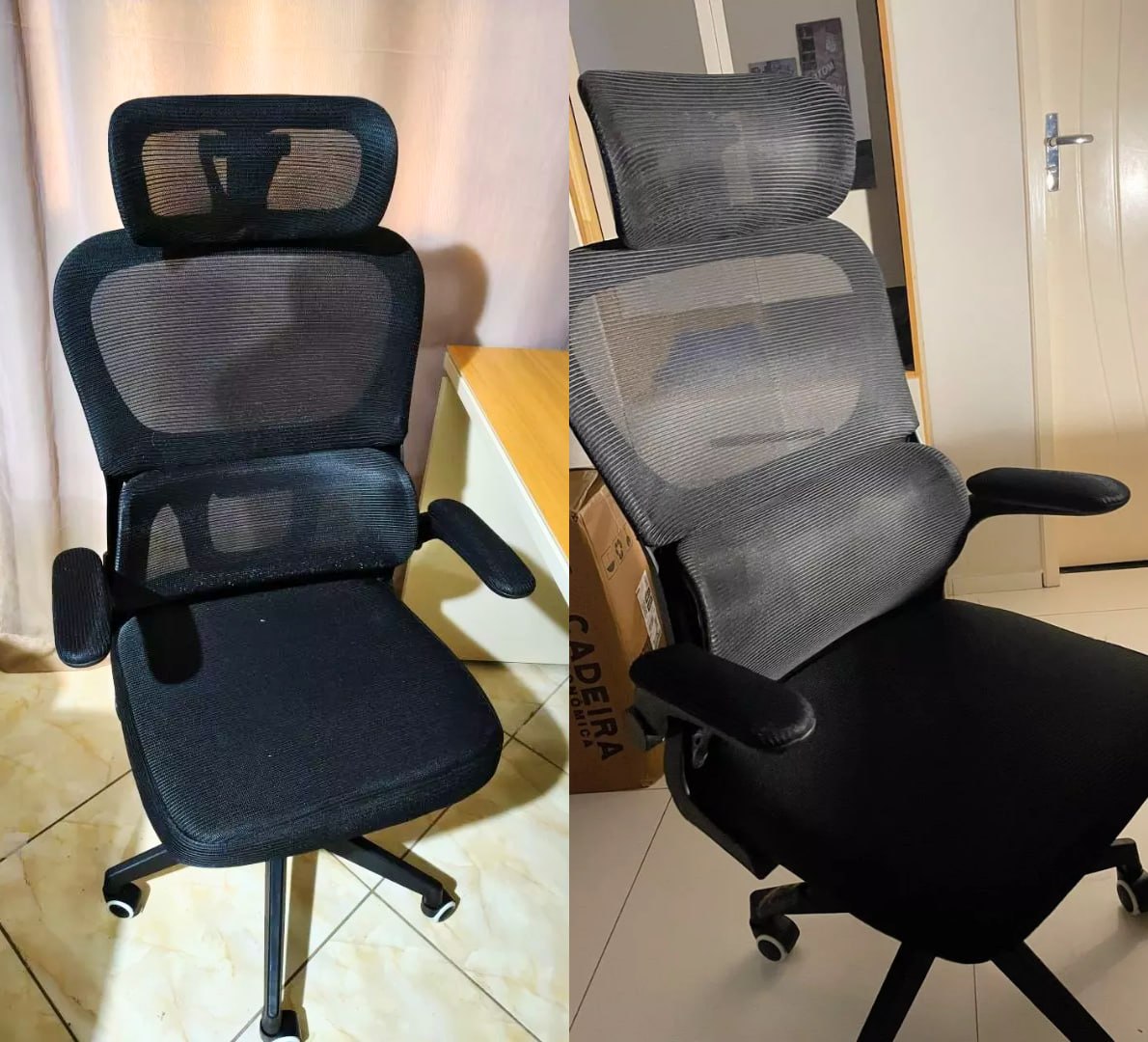 🪑 Cadeira de Escritório Ergonômica C/ Apoio Lombar - Preta