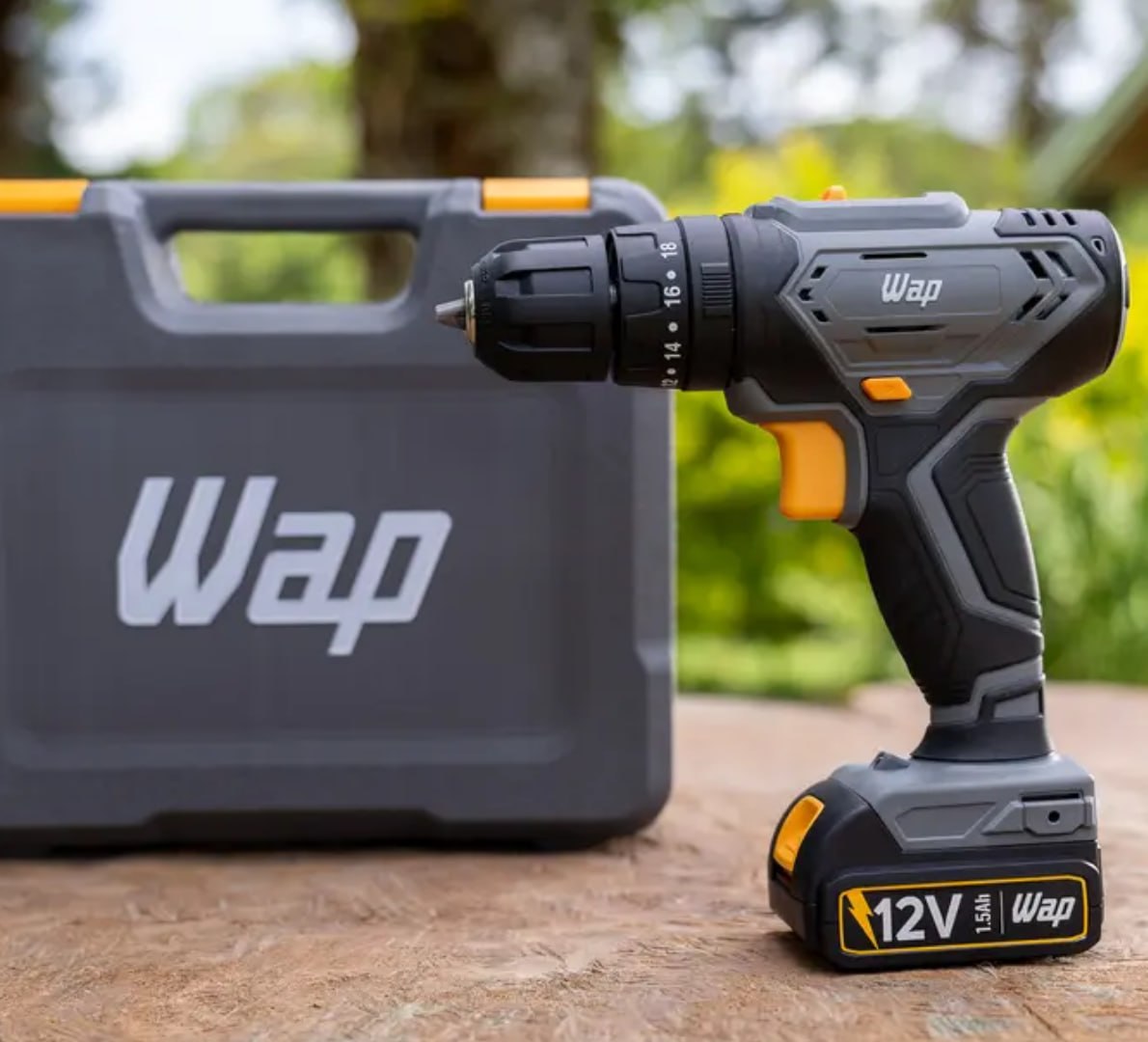 🧰 Parafusadeira e Furadeira de Impacto WAP com Indicador de Nível de Bateria e Maleta