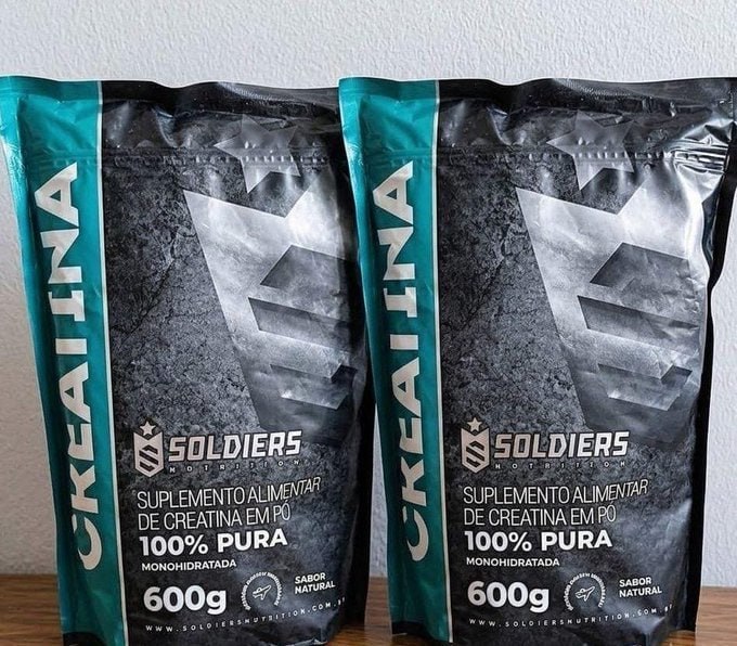 💪 Creatina Monohidratada 1200g Soldiers Nutrition 100% Pura Sem Sabor