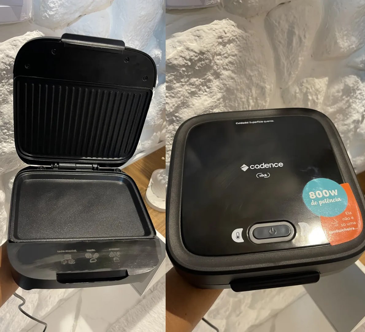 ✅ Sanduicheira Elétrica Cadence San 400 Preto