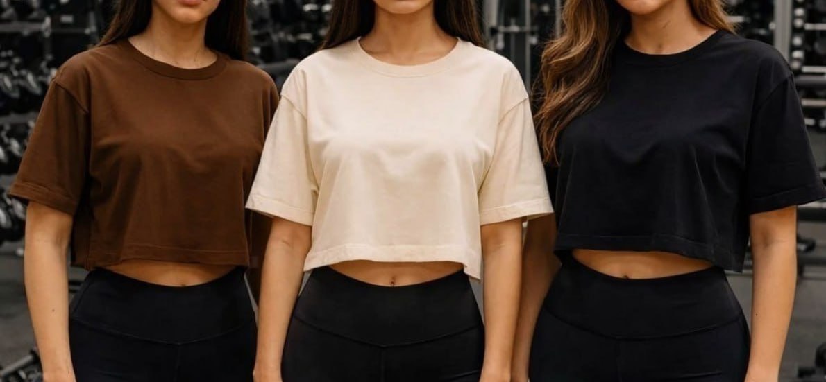 ✅ Kit com 3 Cropped Oversized Academia
