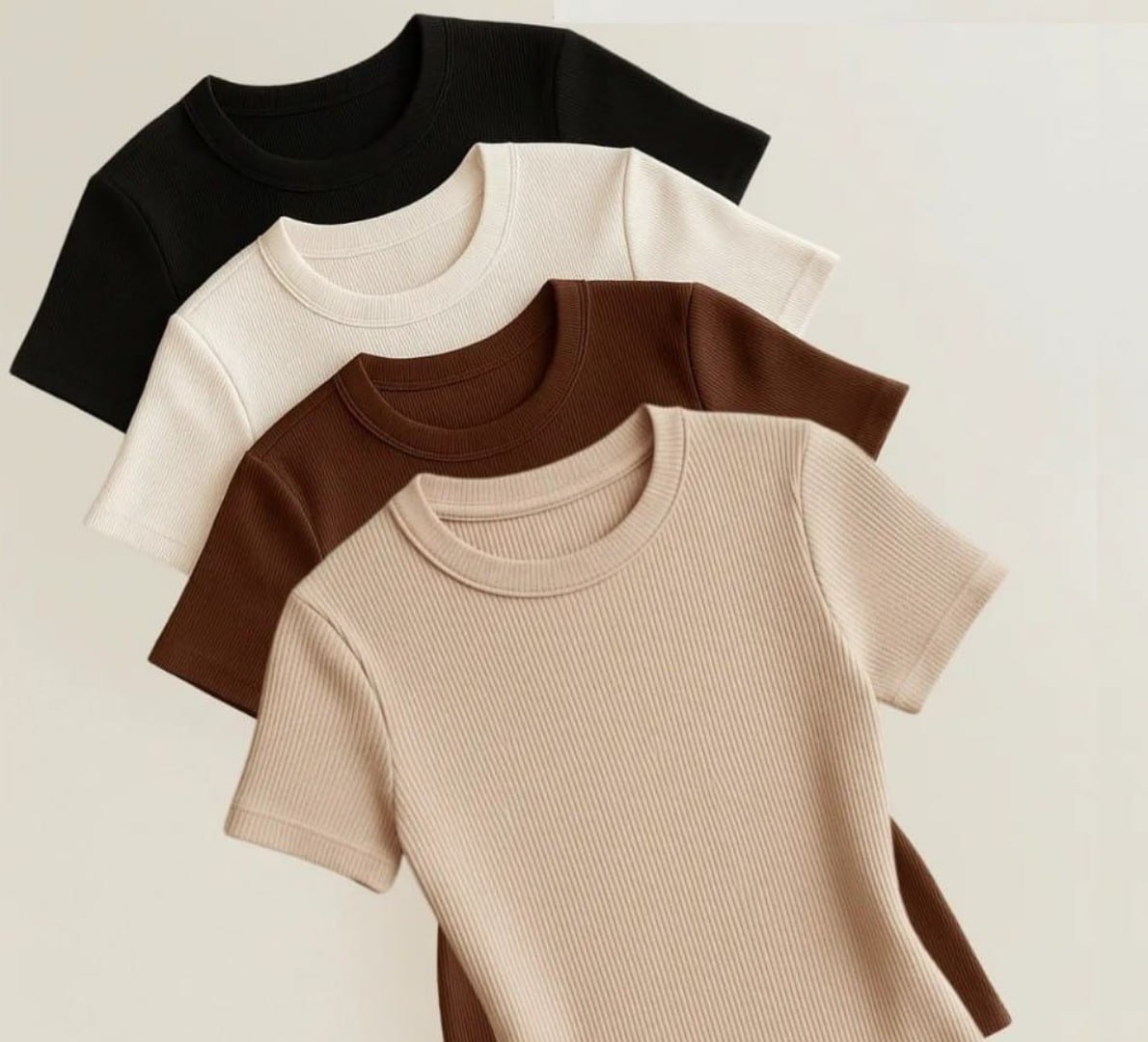 ✅ Kit com 4 Blusas Ribana Canelado