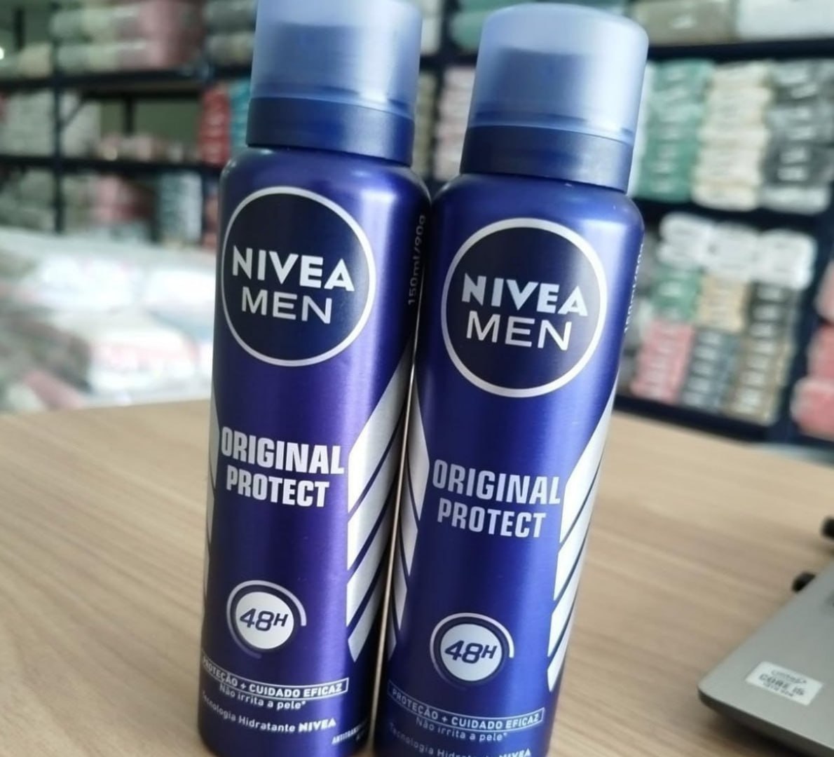 🌬 NIVEA MEN Desodorante Antitranspirante Aerossol Original Protect 48h 150ml (kit 2 unidades)