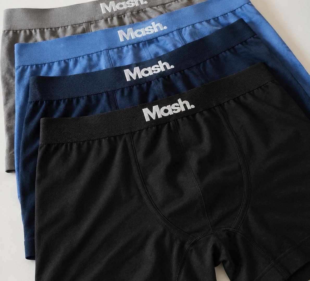 🩲 Kit 4 Cuecas Boxer Microfibra Mash Sem Costura