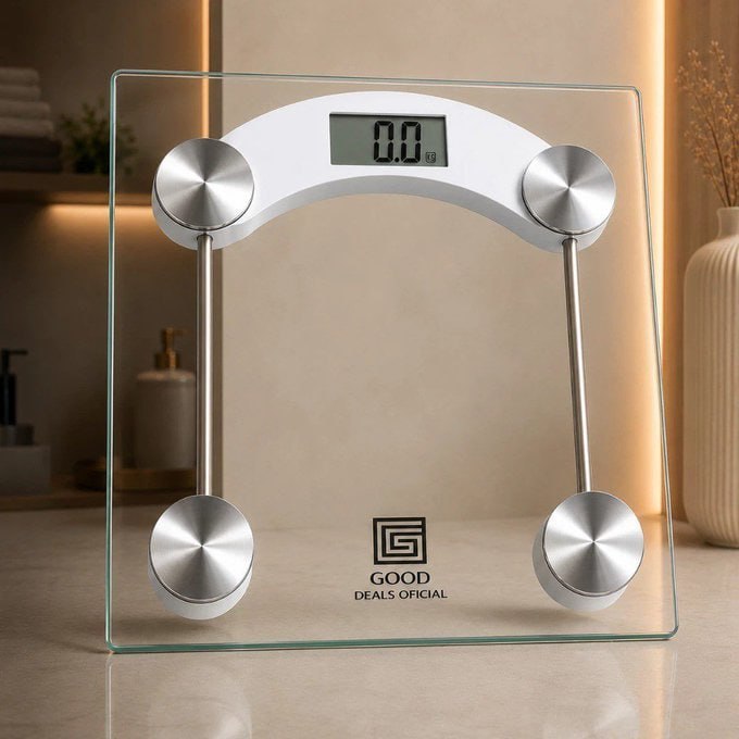 ⚖️ Balança Digital De Vidro até 180Kg Portátil Corporal